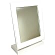 White Wood Vanity Mirror Jewelry Display Countertop Showcase