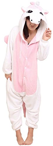 UBeauty Unisex-adult Kigurumi Onesie Unicorn Pajamas (M, light pink)