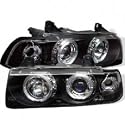 92-98 BMW E36 4DR 1 PCS Projector Head Lights Halo - Black