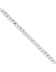 .925 Sterling Silver 4.5mm Close Link Flat Curb Chain