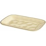 Rachael Ray 57251 Cucina Dinnerware Stoneware Rectangular Platter, 8-Inch by 12-Inch, Almond Cream