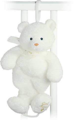 Gund Baby God Bless Bear Pullstring Musical, White