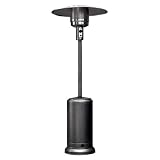 Black/Silver Hammered Metal Patio Heater