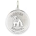 cocker_spaniel16cocker spaniel - 14k White Gold Polished Engraveable Cocker Spaniel Disc