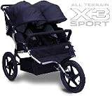Tike Tech All Terrain X3 Sport BLACK Double Stroller