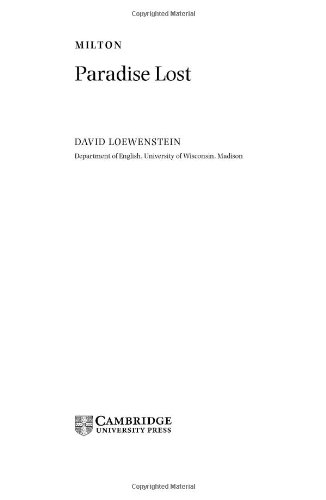 Milton: Paradise Lost (Landmarks of World Literature (New))