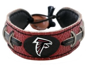 Atlanta Falcons Team Color Football Handmade Seam Bracelet Genuine Quality Leather Two Loops