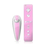 Solid State Pink Design Nintendo Wii Nunchuk + Remote Controller Protector Skin Decal Sticker
