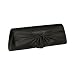 La Regale Satin Bow Flap Clutch (Black )