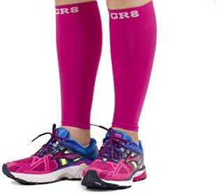 Calf Compression Sleeve for Men and Women Leg Compression Sleeves Relieve Muscle Aches and Pain Pink Large