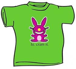 Happy Bunny Hi Cram It Adult Tee Shirt