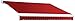 Awntech 10-Feet Key West Full-Cassette Manual Retractable Awning, 96-Inch Projection, Red