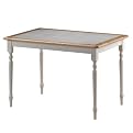 Tile Top Dining Table - White/ Natural
