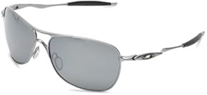 Oakley Mens Crosshair OO4060-06 Polarized Oval Sunglasses,Lead Frame/Black Iridium Polarized Lens,one size