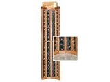 Wine Cellar Innovations Designer Series Collection Premium Redwood with Dark Walnut Stain Curved Corner 72x25x25-in.