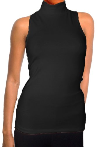 Ooh La La Sleeveless Mock Turtleneck, Cowl Neck or Crew Neck Top