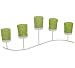 White Iron Serpentine w/ Flocked Votives in green