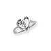 14k White Gold .05ct. Diamond Heart Ring mounting