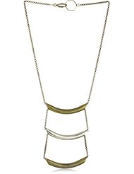 Mi Asunta "Three Piece " Sterling Silver and Oxidized Brass Necklace