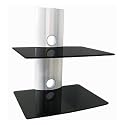 TV Regal HiFi Audio mit 2 Ablagen schwarz