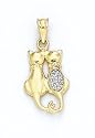 14K .05CT DIA CAT PENDAND - GH16737