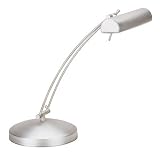 Fluorescent Desk Lamp, 13 Watt Bulb Included, Satin Silver CEB21014