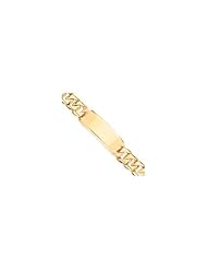 14k Hand-polished Traditional Heavy Link ID Bracelet Length 8.5"