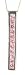 Silver Ladies Pink Cubic Zirconia Stick Pendant 18