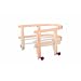 R.P.L. Trading Schlittenlehne, beige-blau