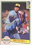 Mike Caldwell, Milwaukee Brewers Autographed Card