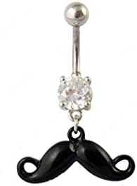 Avanti beard Belly bar navel button rings fashion body piercing jewelry 14G Surgical Steel