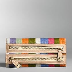 Coach Bonnie Slim Envelope Wallet Clutch Bag 42567 Stripe