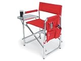 Picnic Time Sports Chair with Table and Pockets - Red