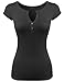 Awesome21 Women's Basic Solid Short Sleeve Top