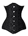 Charmian Women's 26 Steel Boned Brocade Underbust Waist Training Cincher Corset Black XXX-Large