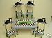 Dollhouse Miniature Handpainted Cat Kitchen Table and Chairs
