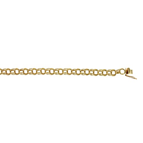 Clevereve\'s 14Kt Gold Yellow Triple Charm 7mm Bracelet