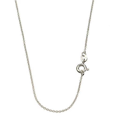 Sterling Silver 1.3mm Fine Cable Nickel Free Chain Necklace 14