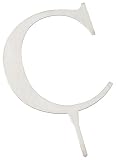 Weddingstar 3 Inch H Brushed Silver Monogram - Letter C