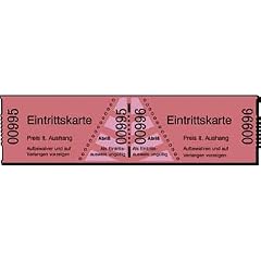 Eintrittskarte auf Rolle 1000 Abrisse rot