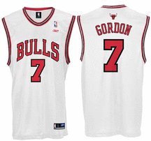 Ben Gordon Chicago Bulls #7 Replica Reebok NBA Basketball Jersey (White)