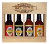 Dave's Gourmet Super Hot Wood Set Ultra-Hot Crated Hot Sauce Set is The Ultimate in Heat. Ounce For Ounce the Hottest Set On The Market. Packed In a Branded Wood Crate for the Ultimately Insane Gift Giving! (Original)