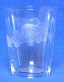 Individually Hand Etched Trout Rocks Glass 4.5"H Set / 4