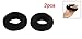 Uxcell 2 Piece Elastic Ponytail Holder Hair Tie Band, Black, 1.8 Inch, 0.02 Pound