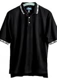 Big Mens Expert Short Sleeve Pique Golf Shirt with Jacquard Knit (Big & Tall and Regular Sizes)