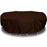 Two Dogs Designs 110-Inch Oval Rectangle Table and Chairs Cover - Chocolate Brown