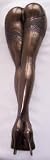 Bronze Wall Art Erotic Legs In Stockings & Stiletto Heels Plaque