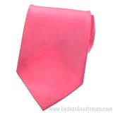 BRAND NEW SOLID HOT PINK SATIN Mens Necktie Neck Tie