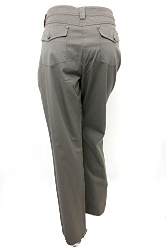 Spanner Bootcut Flat Front Mid-Rise Casual Pants, Stoneworks/Tan Size 14