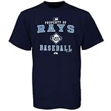 Tampa Bay Rays Youth AC "Property of" T-shirt by Majestic Athletic - Navy Small